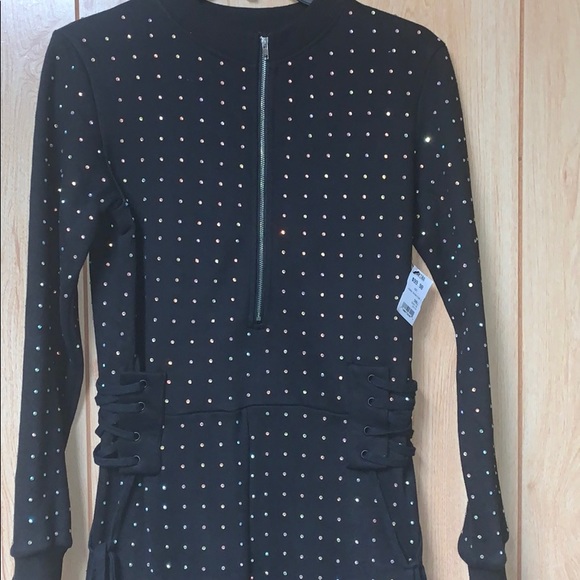 Akira Rhinestone Jumpsuit (New/Never worn) - Picture 2 of 8